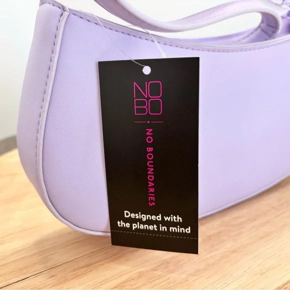 NOBO Lavender Top Zip Shoulder Bag, NWT - Picture 4 of 9